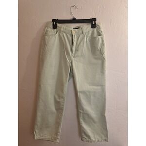 Lauren Ralph Lauren Lt Green Chino Crop‎ Pants 6 Cotton Casual Preppy Minimalist